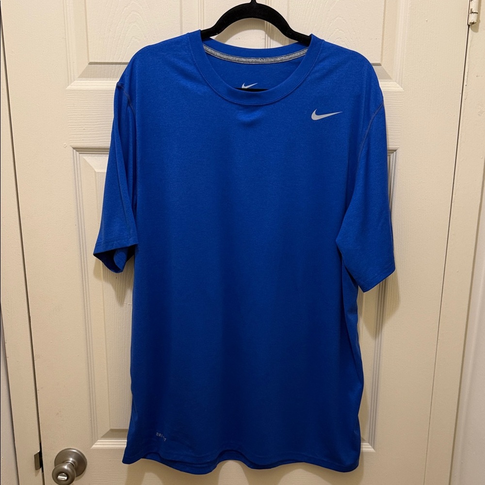 Nike Royal Blue Short Sleeve Dri-FIT Tee with Silver Swoosh